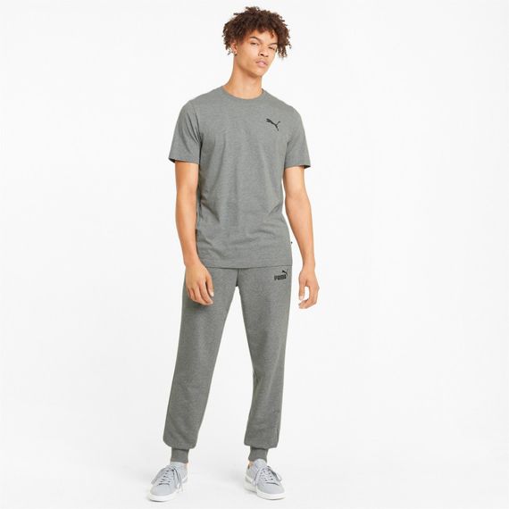 Штани спортивні Puma Essentials Logo 586716 03 (сірі, чоловічі, вільні, бренд пума) | Зображення 2