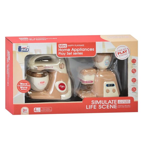 Дитяча побутова техніка "Міксер-Кавоварка" E05 механічний обертовий віночок | Зображення 2
