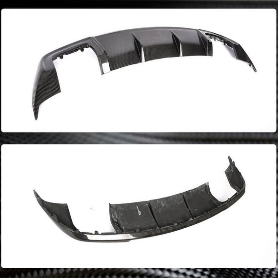 Дифузор заднього бампера (для Base SD 2017-2020, Карбон) для Ауди A3 рр | Зображення 3