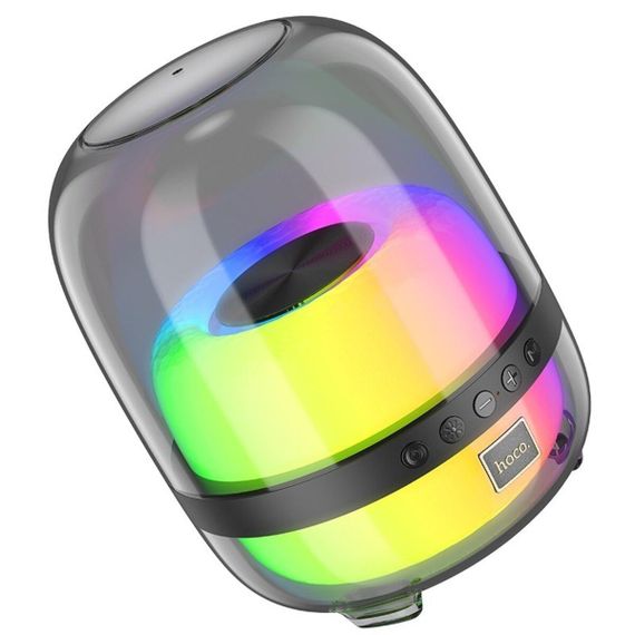 Портативна колонка HOCO BS58 Crystal colorful luminous BT speaker Magic Black Night | Зображення 2