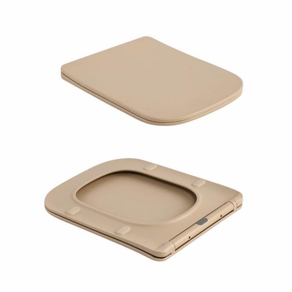 Унітаз підвісний Tern Ultra Quiet 490×365×325 мм, Beige, із сидінням Slim Duroplast / Soft-close / Quick Release QT17332303ASSB | Зображення 7