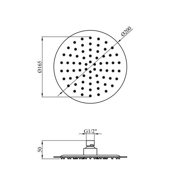 Лійка для верхнього душу Kroner KRP Edelstahl Klassisch - ESG720-20 (CV031738) | Зображення 1