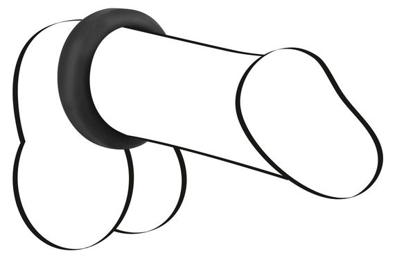 Ерекційне кільце - Black Velvets Cock Ring, 3.8 см sexstyle | Зображення 1