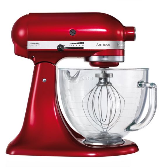 Планетарный миксер Artisan KitchenAid 5KSM156ECA, 4.83 л, карамельное яблоко (стеклянная чаша)