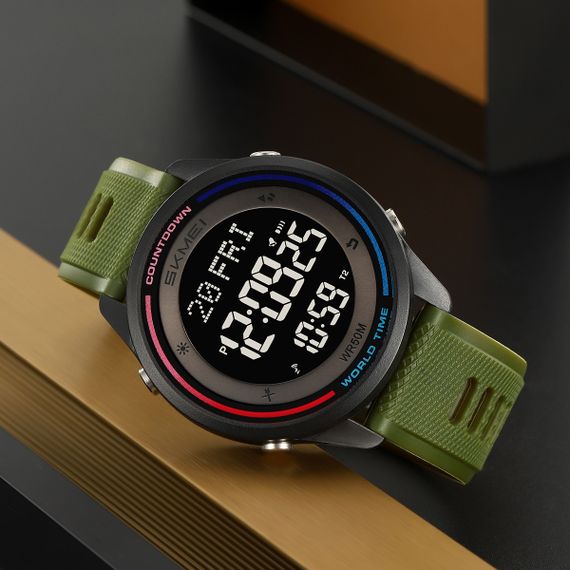 Спортивний чоловічий годинник Skmei 2348AG Army Green | Зображення 4
