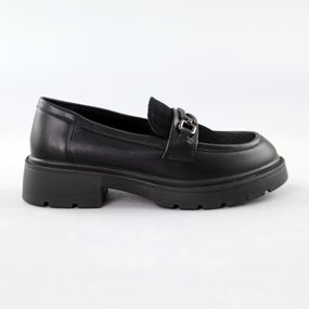Лофери жіночі шкіряні 591621 Чорні 36 37 38 39 40 41