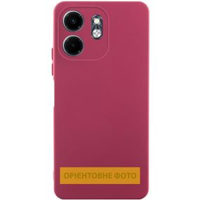 Чехол TPU GETMAN Liquid Silk Full Camera для Motorola Moto G86 5G Бордовый / Marsala