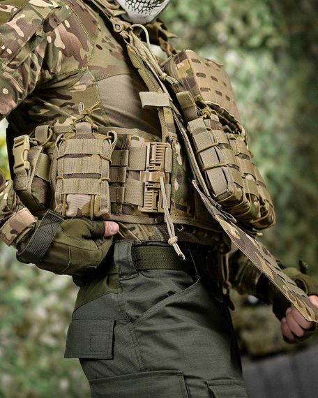 Плитоноска 4 точки сброса мультикам Attack с напашником ВТ1003 | Зображення 8