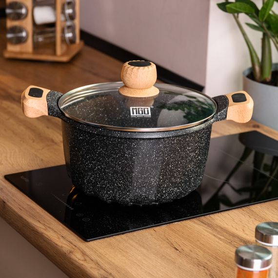 Велика алюмінієва каструля з кришкою, діаметр 28 см, з антипригарним покриттям, 8 літрів HP-4-434B | Зображення 4