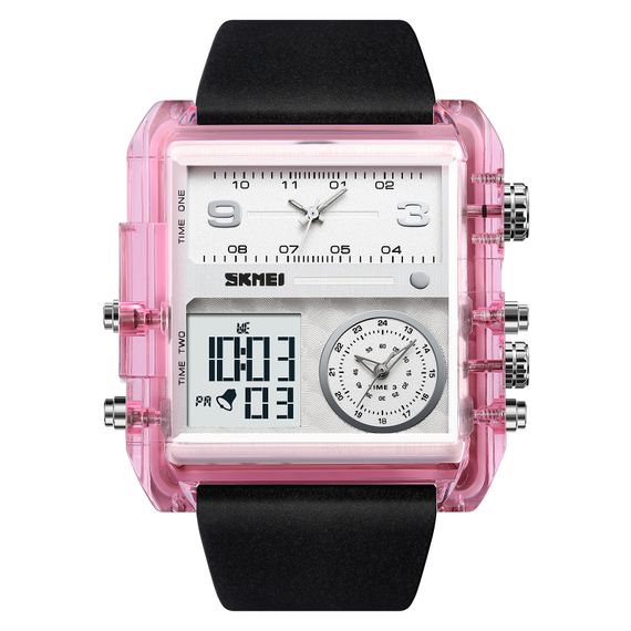 Чоловічий годинник Skmei 2020PK Pink-Transparent