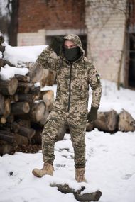 Костюм 'Terra Hot' зелений піксель + бафф хакі та рукавички у подарунок!