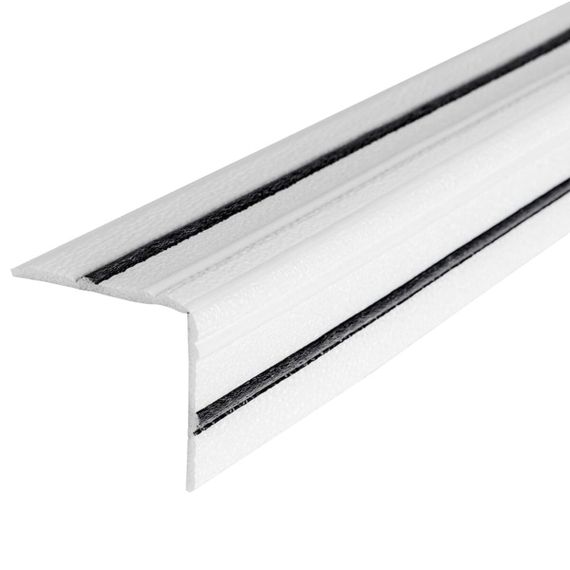 Плінтус РР самоклеючий білий з чорною смужкою 2300*140*4мм (D) SW-00001810 | Зображення 1