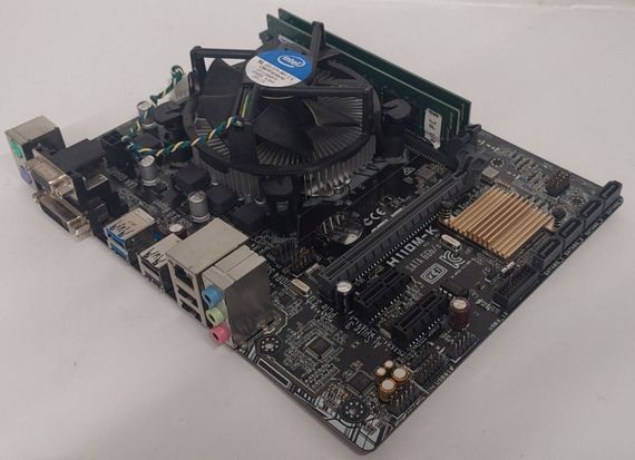 Комплект: материнська плата Asus H110M-K / Intel Core i5-7400 (4 ядра по 3.0 - 3.5 GHz) / 16GB DDR4 / Intel HD Graphics 630 / Socket LGA1151 / Кулер б/в | Зображення 3