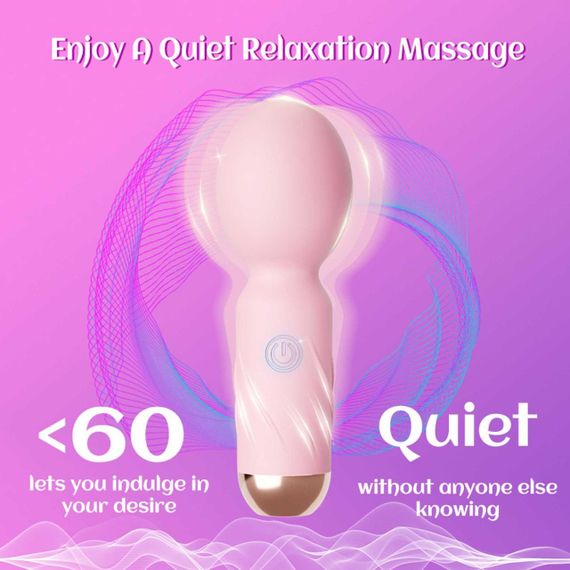 Міні вібромасажер - Cute Mini Wand Pink Sex Aura | Зображення 9