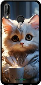 Чохол на Huawei P20 Lite Білий кіт "5646b-1410-2448"