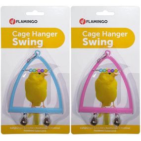 Flamingo Swing+Abacus+Bell фламинго качели с колокольчиком и счетами игрушка для птиц