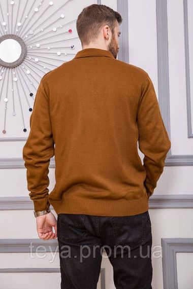Светр чоловічий колір коричневий розмір L FA_001987 | Зображення 4