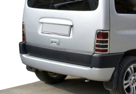 Накладка на стопы (2 шт., нерж.) OmsaLine - Итальянская нержавейка для Citroen Berlingo 1996-2008 гг | Зображення 1