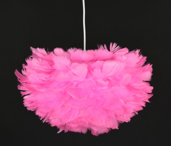 Люстра підвісна з пір'ям на 1 лампочку 27294 Білий 35-110х40х40 см. | Зображення 2