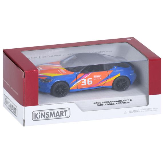 Машинка інерційна 2023 Nissan Fairlady Z KT5443WF(Blue) 1:36, 12 см, відчиняються двері | Зображення 1