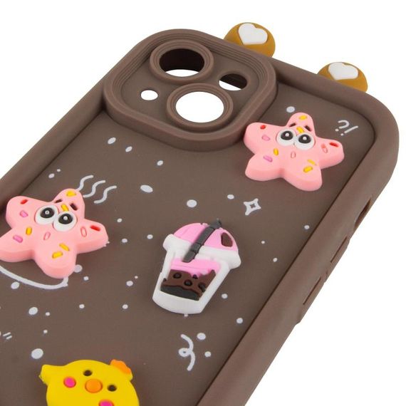 Чехол TPU Toys Case with Ears для Apple iPhone 14 (6.1") Brown | Зображення 3