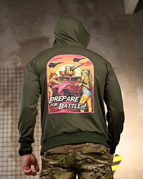 Мілiтарi Худі Prepare for Battle олива РП7394 | Зображення 2