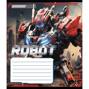 Тетрадь ученическая "Робот" 012-590508K-4 в клетку, 12 листов (959050)
