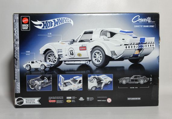 Премиум машинка-конструктор Mattel Brick Shop Hot Wheels Elite Corvette Grand Sport 918 деталей | Зображення 7