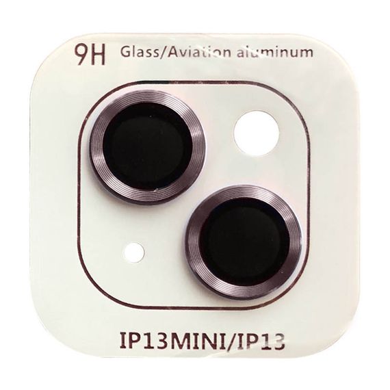 Захисне скло Metal Classic на камеру (в упак.) для Apple iPhone 13 mini/13 Рожевий / Pink