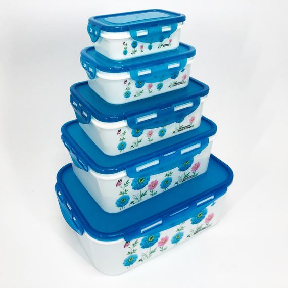 Набір контейнерів UNIQUE UN-1514 5шт. Колір: блакитний LO-89 | Зображення 1