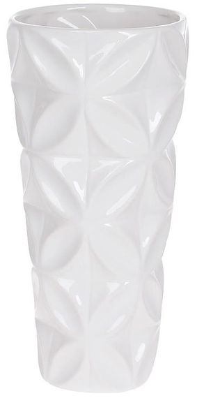 Декоративная ваза Шарлотта d=15x30см белый глянец ceramic
