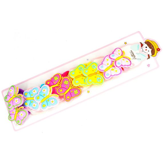 Резинка для волосся дитяча "Метелики" 0108-412, 10 штук