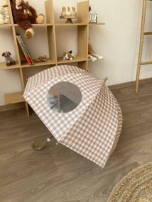 Парасолька дитяча напівавтомат Бежевого кольору