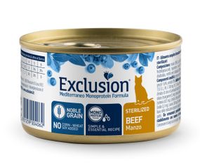 Корм Exclusion Cat Sterilized Beef вологий з яловичиною для стерилізованих котів 85 гр