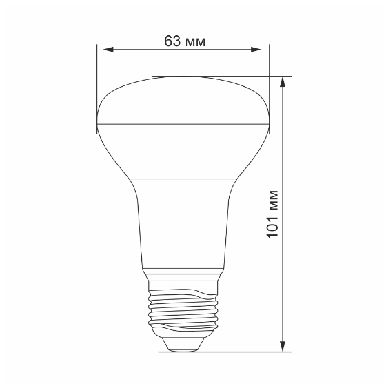 Лампа R63е 9W E27 4100К 220V LED Videx | Зображення 1
