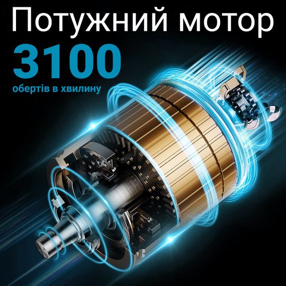 Акумуляторний автомобільний пилосос Podofo W7416, портативний, з сухим та вологим очищенням | Зображення 6