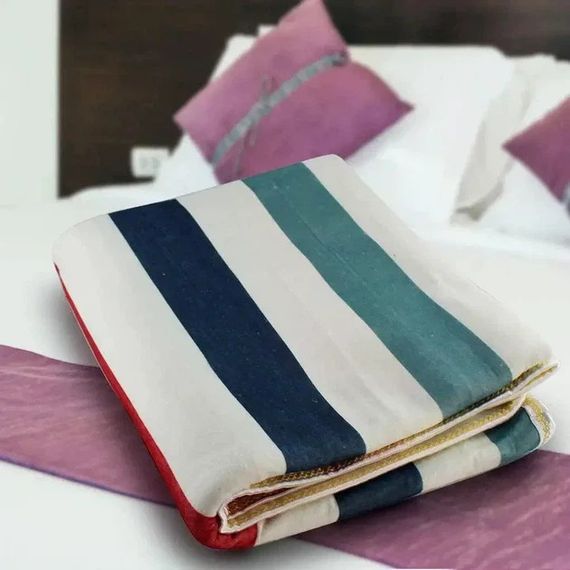 Електропростирадло Electric Blanket 150×120 см з регулюванням температури, різнокольорові смуги | Зображення 5