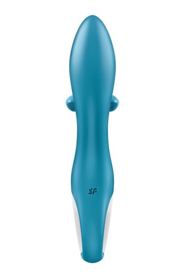 Вибратор кролик с тройным отростком Satisfyer Embrace me Turquoise, 2 мотора, диаметр 3,6 см | Зображення 5