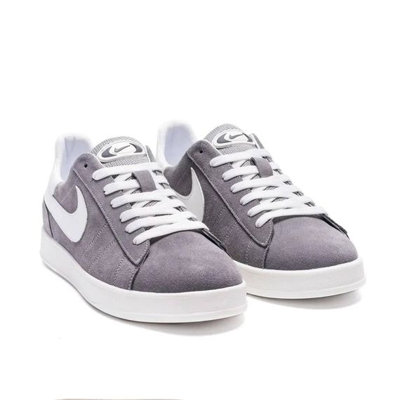 Демісезонні шкіряні (замш) кеди Nike колір сірий/білий | Зображення 1