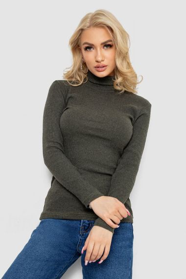 Гольф жіночий в рубчик, колір хакі, 238R505