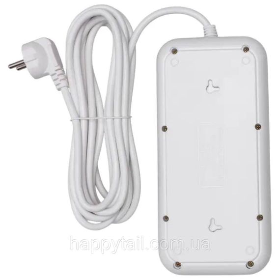Мережевий фільтр-подовжувач 6 розеток 4xUSB-A 2xUSB-C 5м білий  HP-5-53 | Зображення 4