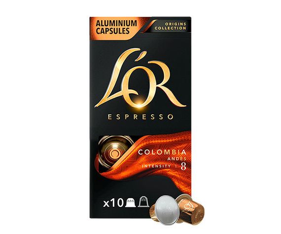 100 капсул!!! Nespresso капсулы L'OR Espresso Colombia ящик 10 уп Франция Льор Неспрессо | Зображення 1