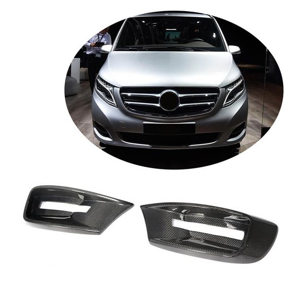 Накладки на противотуманные фары V1 (2014-2019, Карбон) для Mercedes Vito/V-class W447 2014- гг