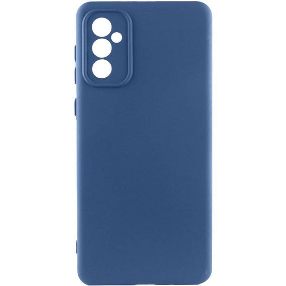 Чехол TPU GETMAN Liquid Silk Full Camera для Samsung Galaxy A35 Синий / Navy Blue