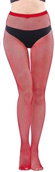 Колготы в крупную  красную сетку S/L | Зображення 3