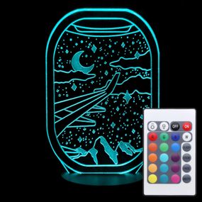 Акриловый светильник-ночник с пультом 16 цветов Ночной полет tty-n001078