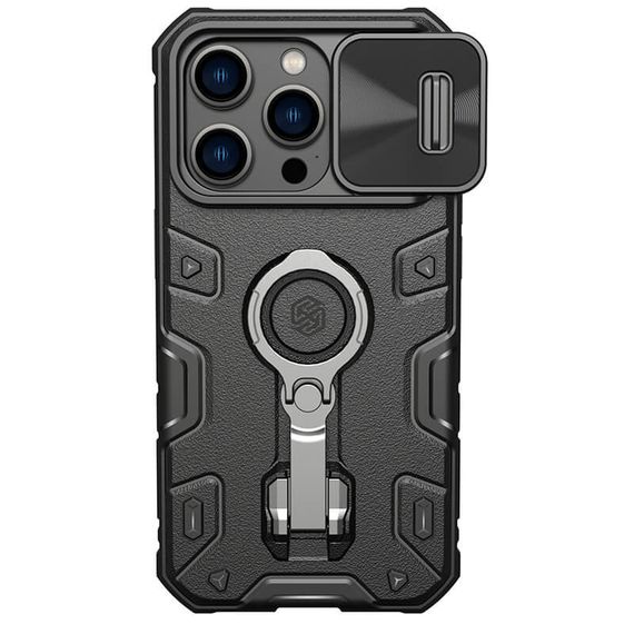 TPU+PC чохол Nillkin CamShield Armor Pro no logo (шторка на камеру) для Apple iPhone 14 Pro (6.1") Чорний | Зображення 1