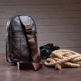 Сумка шкіряна чоловіча крос-боді, Чоловічі сумки через плече, Чоловіча сумка через плече містка WC-13