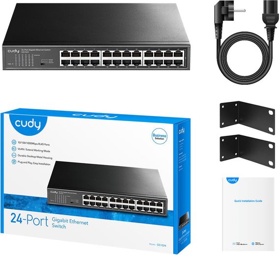 Комутатор Cudy GS1024, 24 портовий Gigabit Metal Switch | Зображення 3