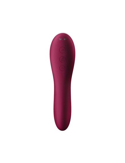 Вакуумний стимулятор із вібрацією Satisfyer Dual Crush, Винний червоний | Зображення 2